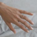 Impressive solitaire ring with a triangle diamond
