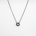 Elegant Round Pendant in Silver & Gold with Diamonds