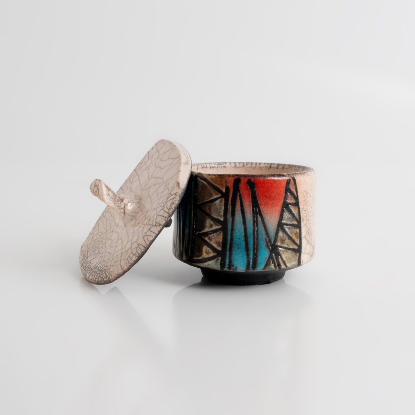 Raku ceramic box (large size)