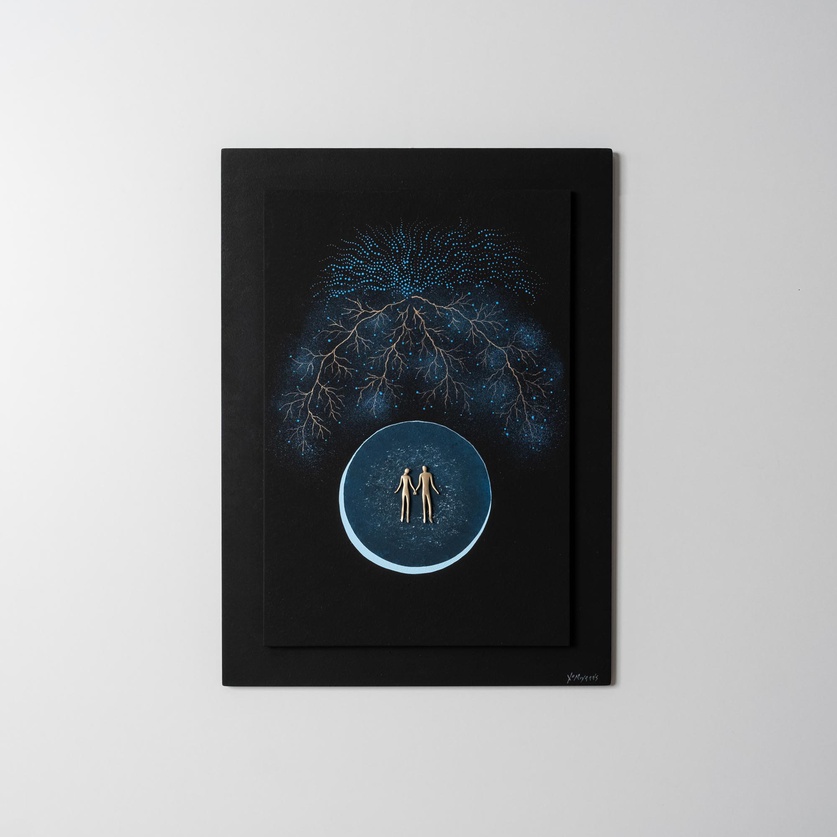 A couple in the evening sky