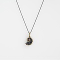 "Snail" Pendant in Silver & Gold with Ruby