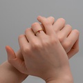 Gold Engagement Ring With Ruby & Diamond