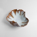 Stunning wavy platter in brown and white