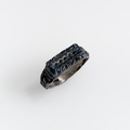 Silver Ring with Black Diamonds