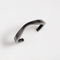 Silver open bracelet with an angular design