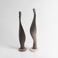 Abstract Dark Brown Ceramic Sculpture