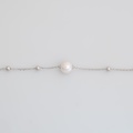 Silver bracelet with ming pearl