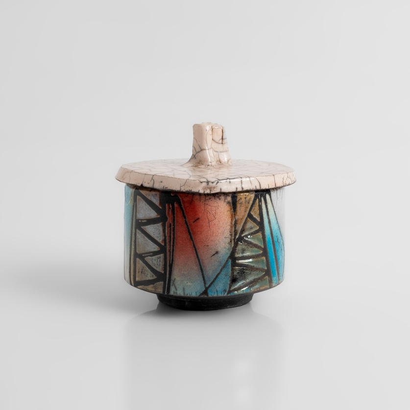 Raku ceramic box (small size)