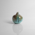 Turquoise-green glazed pomegranate (large size)