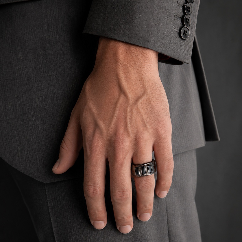 Elegant Silver Ring with Spinel