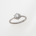 Stunning White Gold Halo Engagement Ring With Diamonds