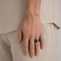 Remarkable Silver Ring with Brilliant-Cut Diamond