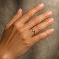 Gold Engagement Ring With Oval-Cut Diamond