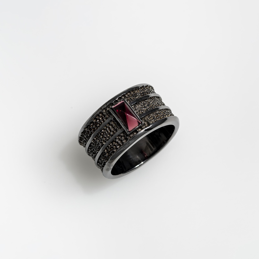 Silver Ring with Garnet