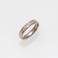 Titanium Wedding Ring With Gold & Diamonds