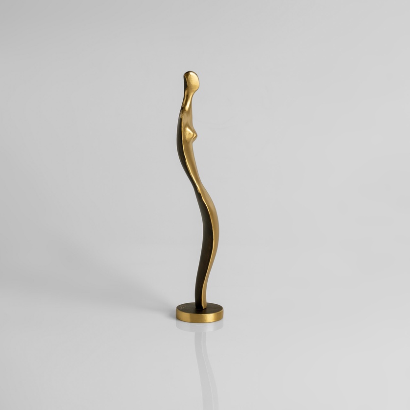 Bronze sculpture of a woman
