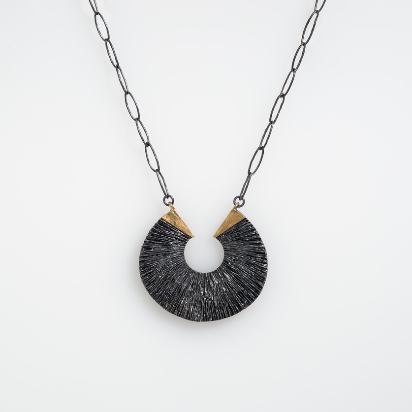 Modern Silver & Gold Pendant