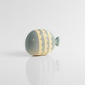Turquoise fish with a geometric pattern (small size)