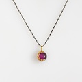 "Half-moon" necklace with ruby doublet stone