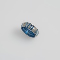 Striking Ring in Gray & Blue Titanium