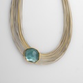 Enchanting necklace with green amethyst