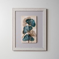 Wall piece with blue flowers
