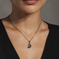 "Snail" Pendant in Silver & Gold with Ruby