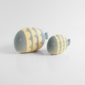 Turquoise fish with a geometric pattern (large size)