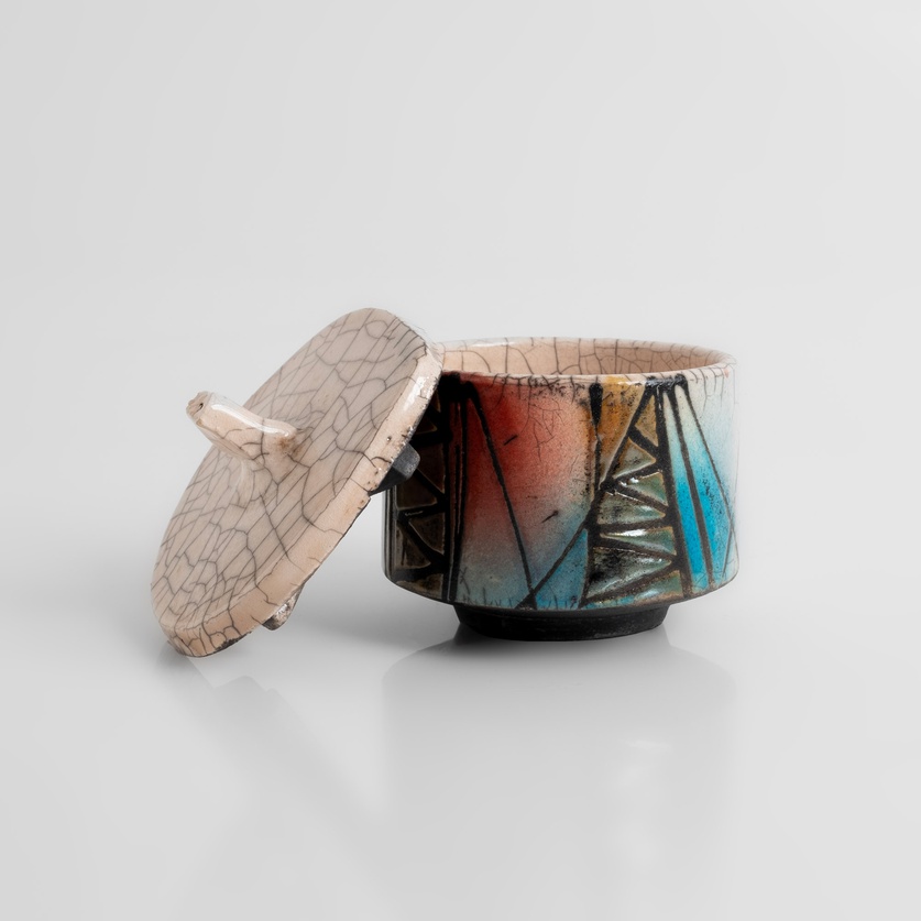 Raku ceramic box (small size)