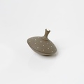 Ceramic decorative grey spinning top