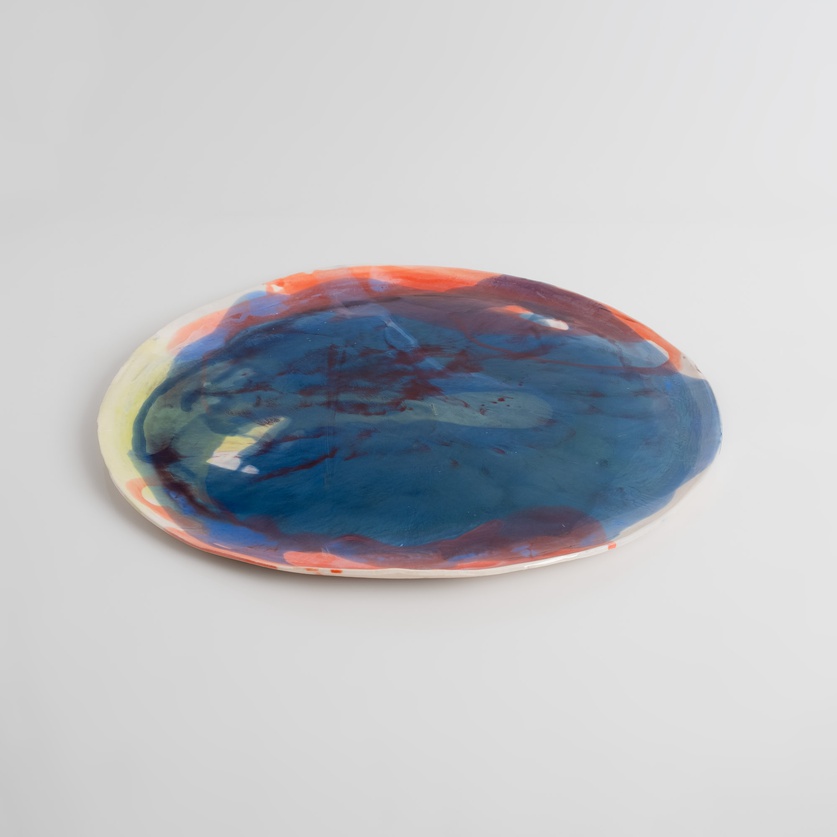 Colorful porcelain platter