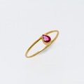 Fine Gold Solitaire Ring With Ruby