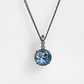 "Eros" Necklace with engraved quartz & topaz