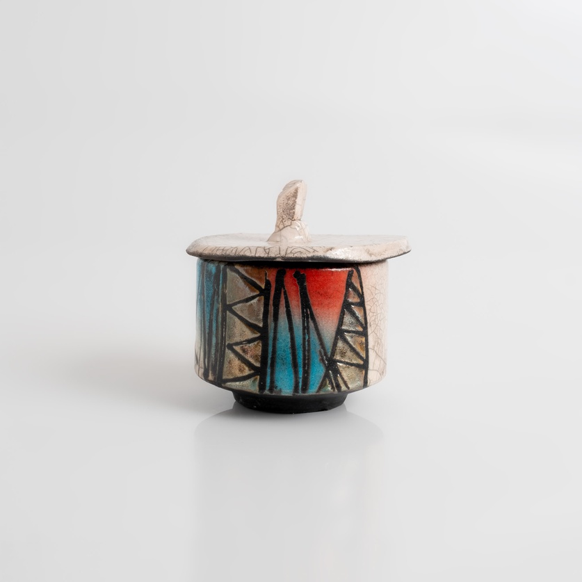 Raku ceramic box (large size)