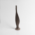 Abstract Dark Brown Ceramic Sculpture