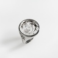 Ring with Dolphin Design on Engraved Quartz