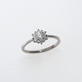 Stunning White Gold Halo Engagement Ring With Diamonds