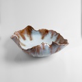 Stunning wavy platter in brown and white