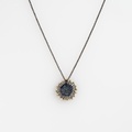 Delicate Silver “Sea Urchin” Pendant with Gold Inlay