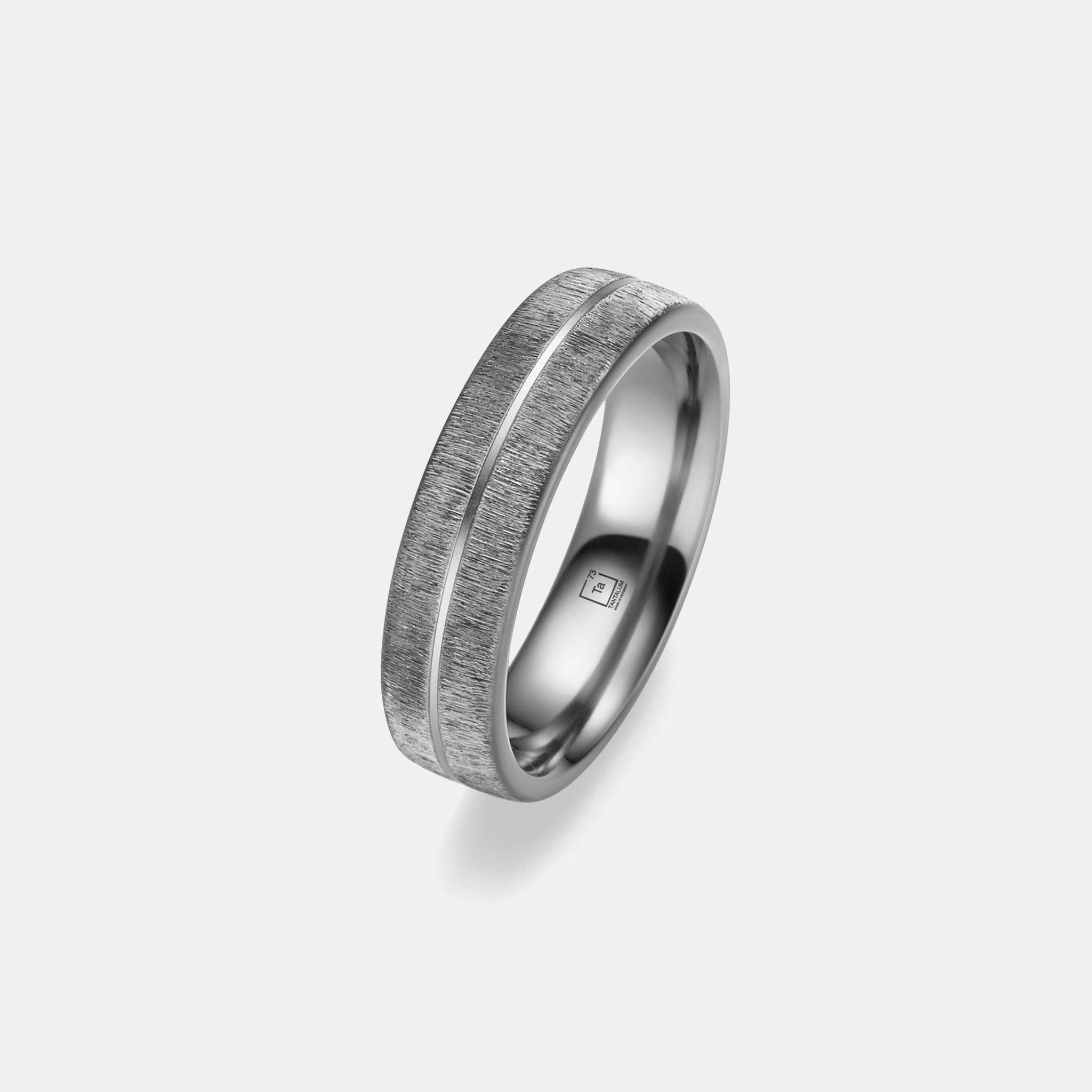 Wedding Ring With Platinum & Satin Finish
